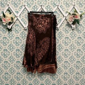 Sari boho wrap skirt